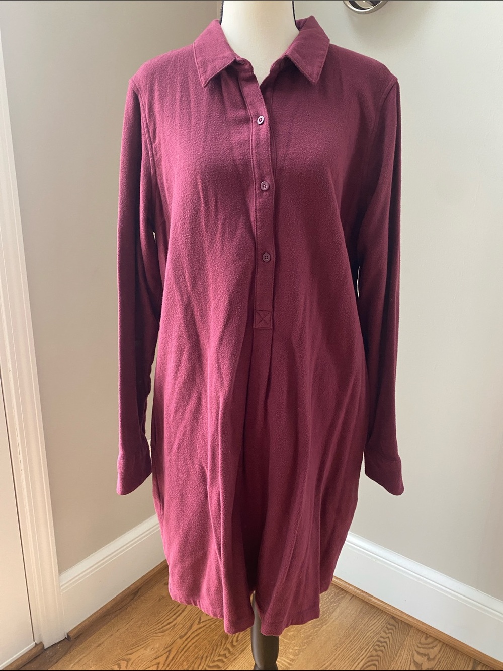 Patagonia medium organic cotton midi shift dress lightweight flannel hand pocket